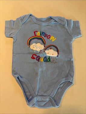 Monkey Bars Rainbow Squad Blue Baby One-Piece Bodysuit